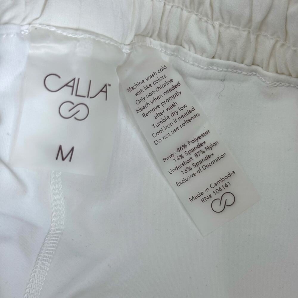 CALIA Women's Infinity Mid Rise 2 In 1 Short White Size Medium - Picture 4 of 11